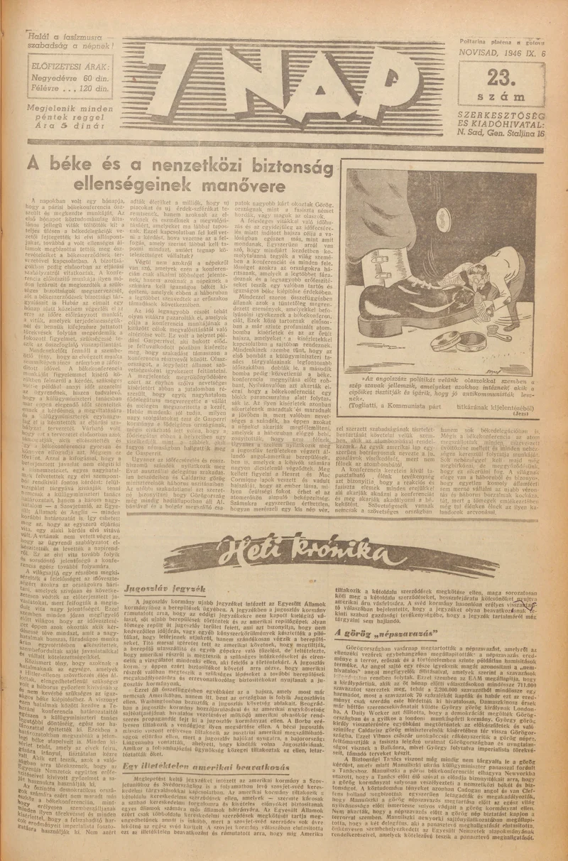 7 Nap, 1. évf. 1946. szeptember 6. 23. sz. 1–12. oldal