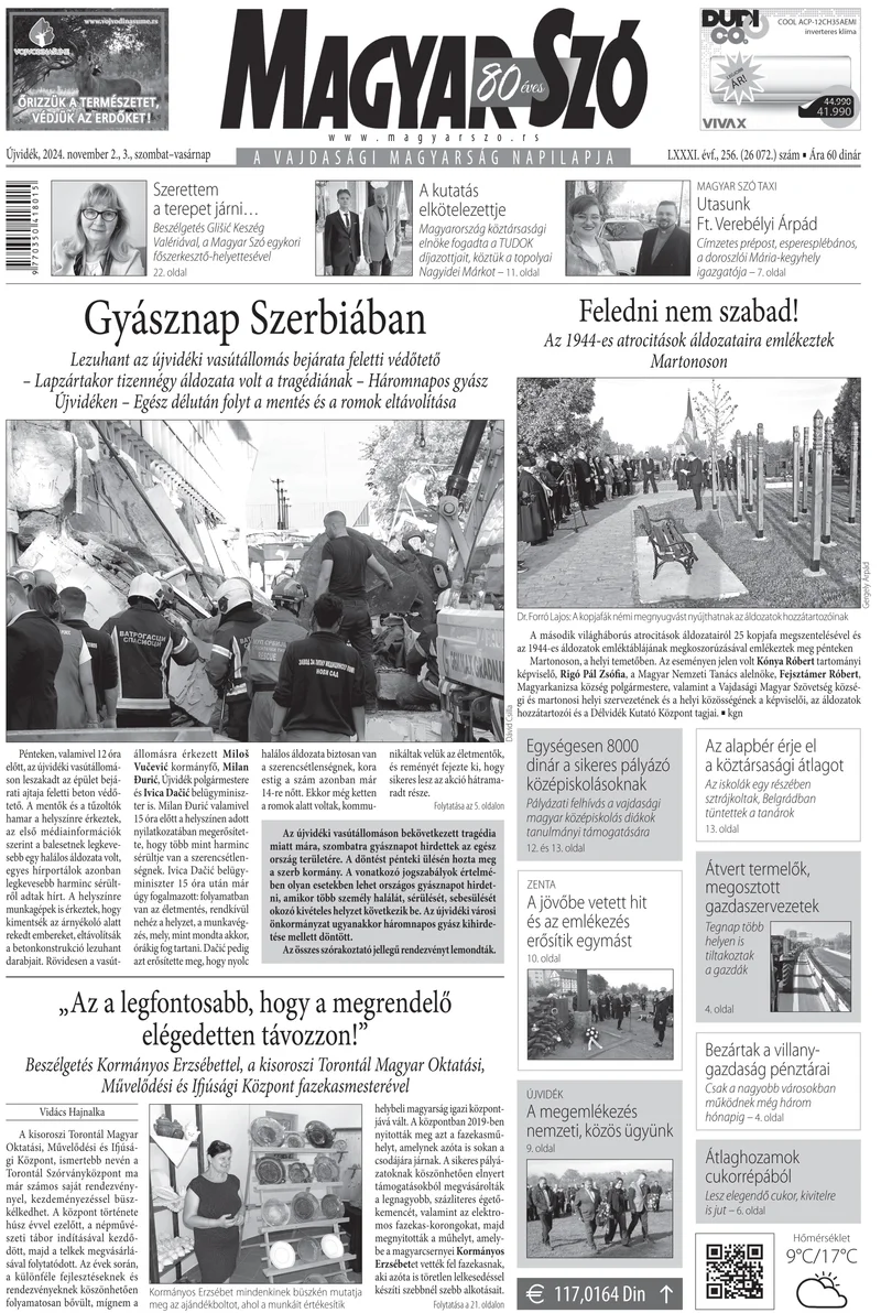 Magyar Szó, 81. évf. 2024. november 2. – 3. 256. sz. 1–32. oldal