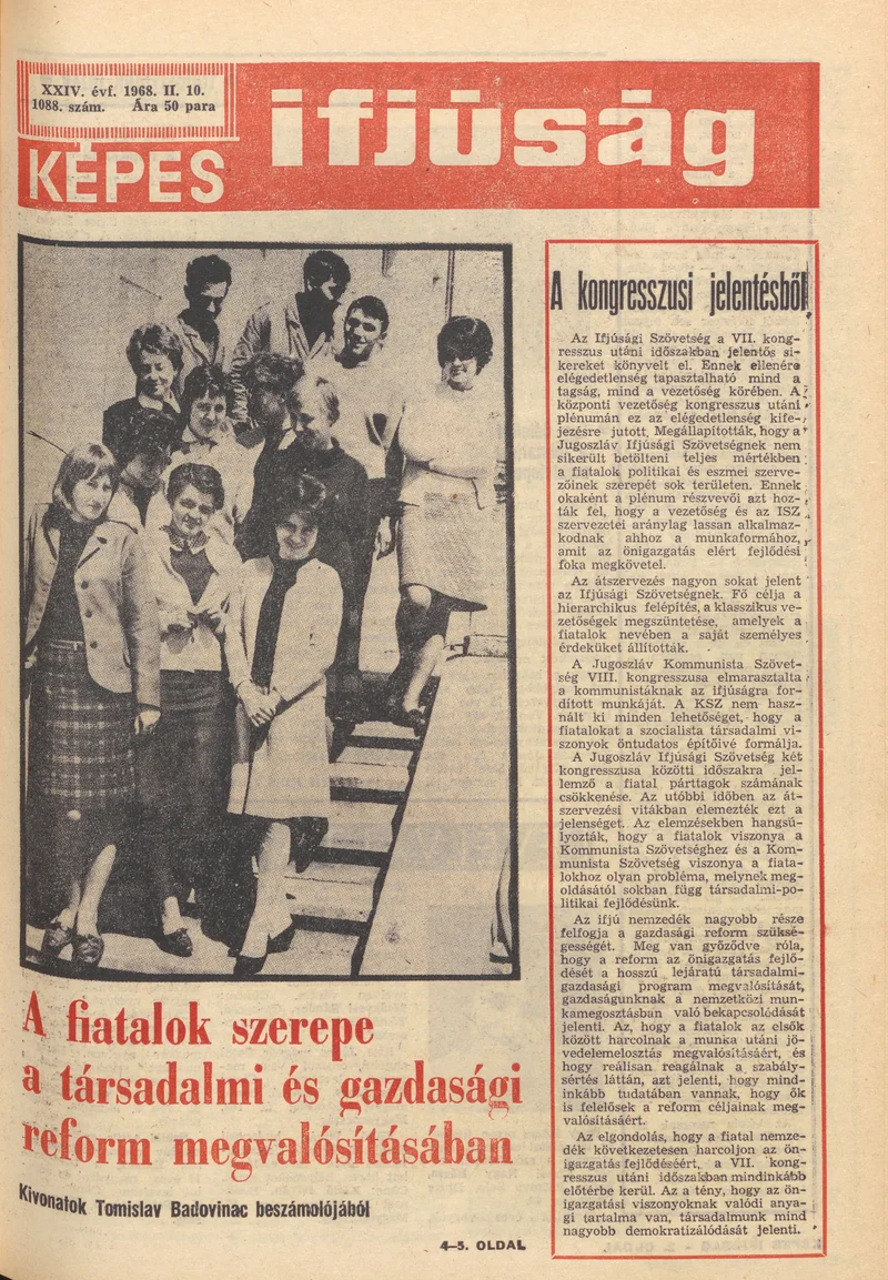Képes Ifjúság, 24. évf. 1968. február 10. 1088. sz. 1–32. oldal