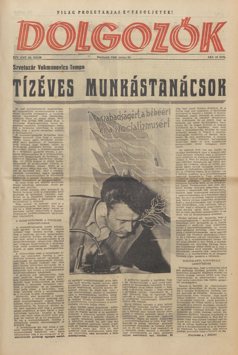 Dolgozók, 14. évf. 1960. június 24. 26. sz.