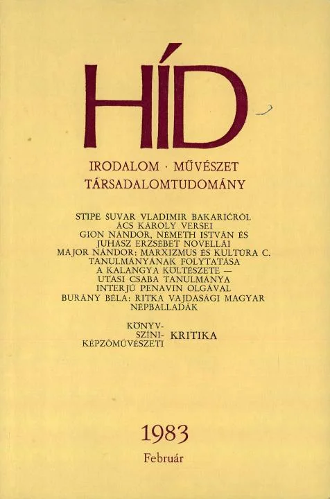 Híd, 47. évf. 1983. február. 2. sz. 133–276. oldal