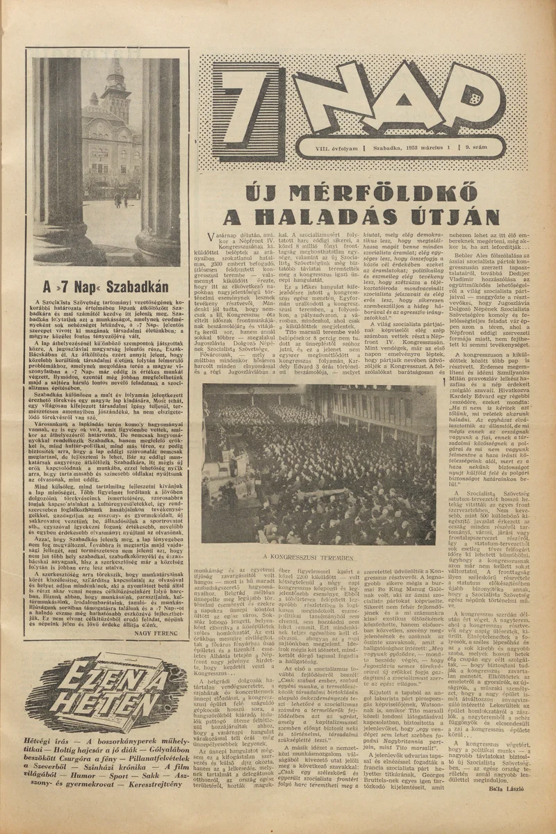 7 Nap, 8. évf. 1953. március 1. 9. sz. 1–12. oldal