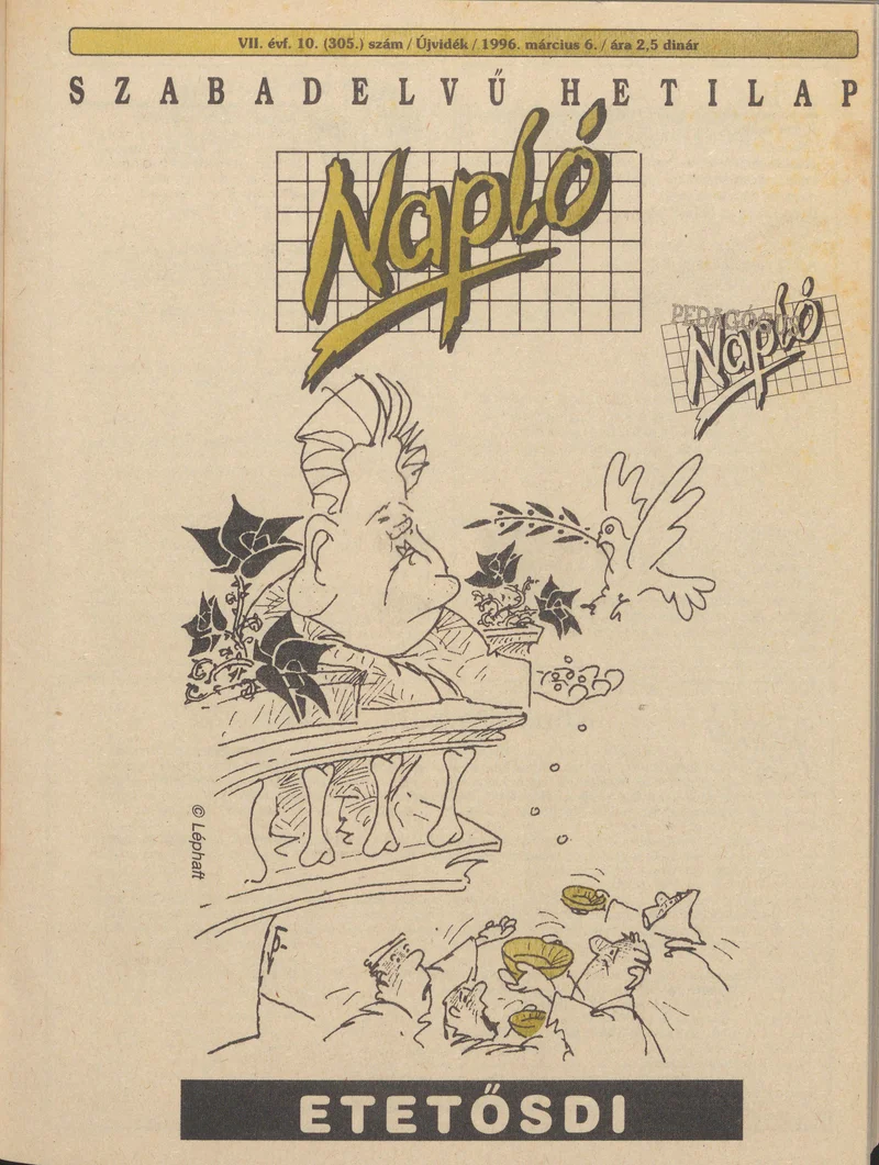 Napló - Szabadelvű hetilap, 7. évf. 1996. március 6. 305. sz.