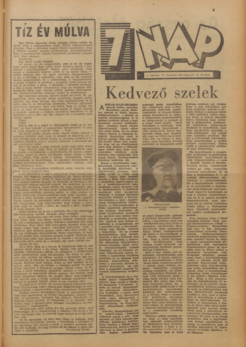 7 Nap, 10. évf. 1955. május 15. 20. sz. 1–16. oldal