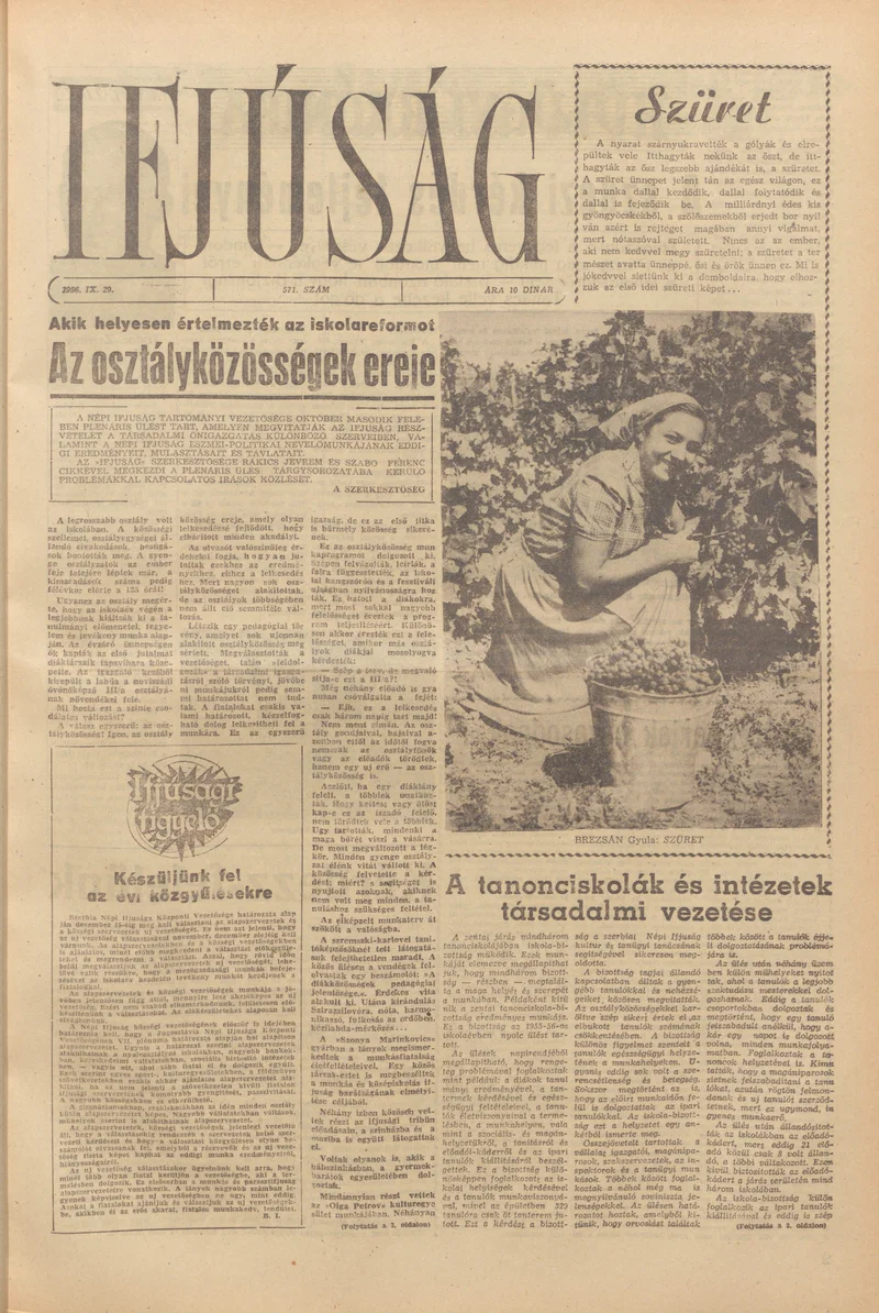Ifjúság, 12. évf. 1956. szeptember 29. 571. sz.