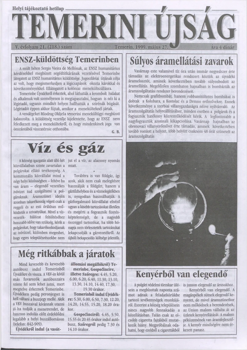 Temerini Újság, 5. évf. 1999. május 27. 21. sz.