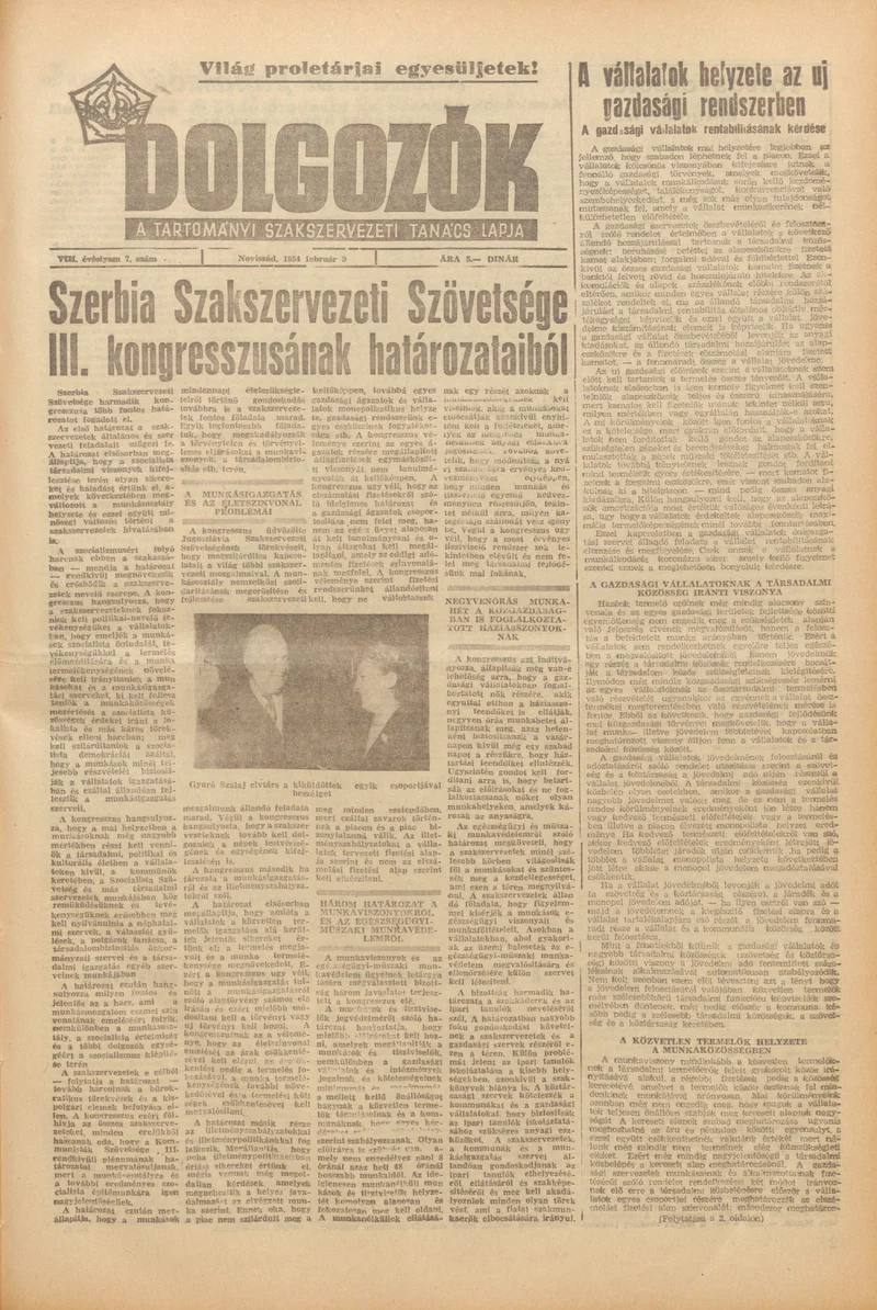 Dolgozók, 8. évf. 1954. február 9. 7. sz.