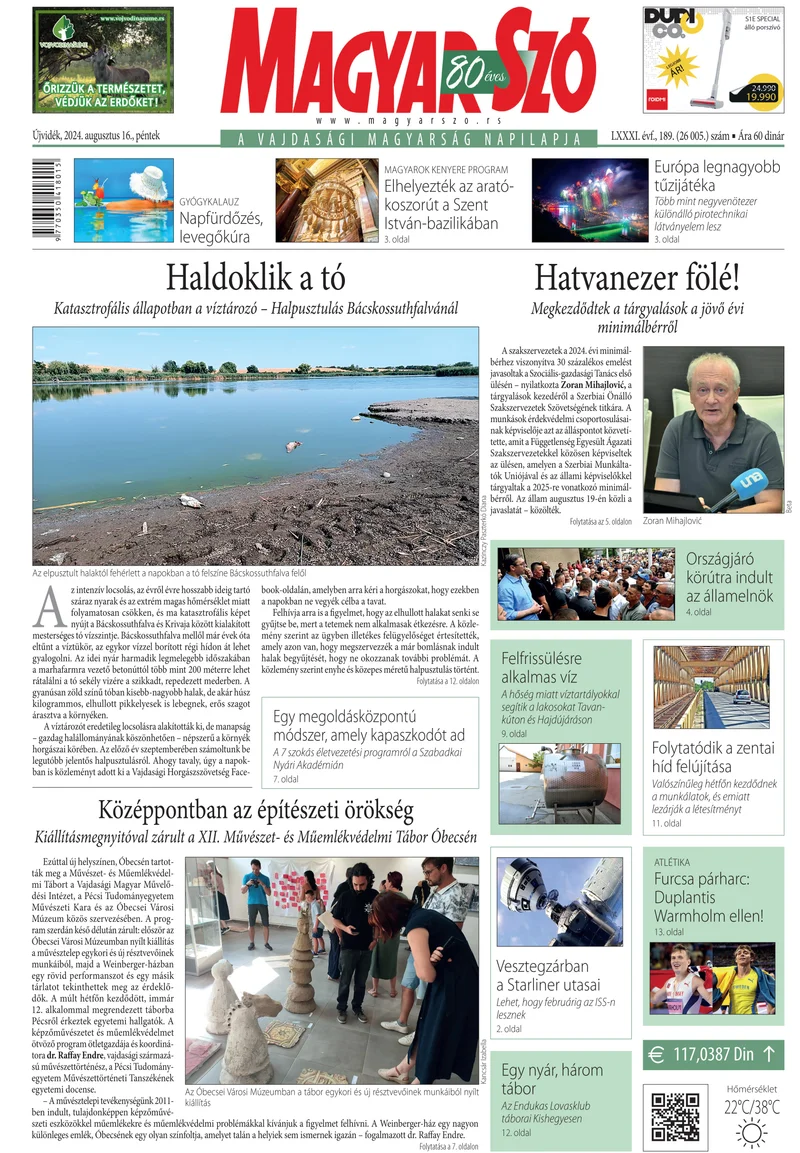 Magyar Szó, 81. évf. 2024. augusztus 16. 189. sz. 1–16. oldal