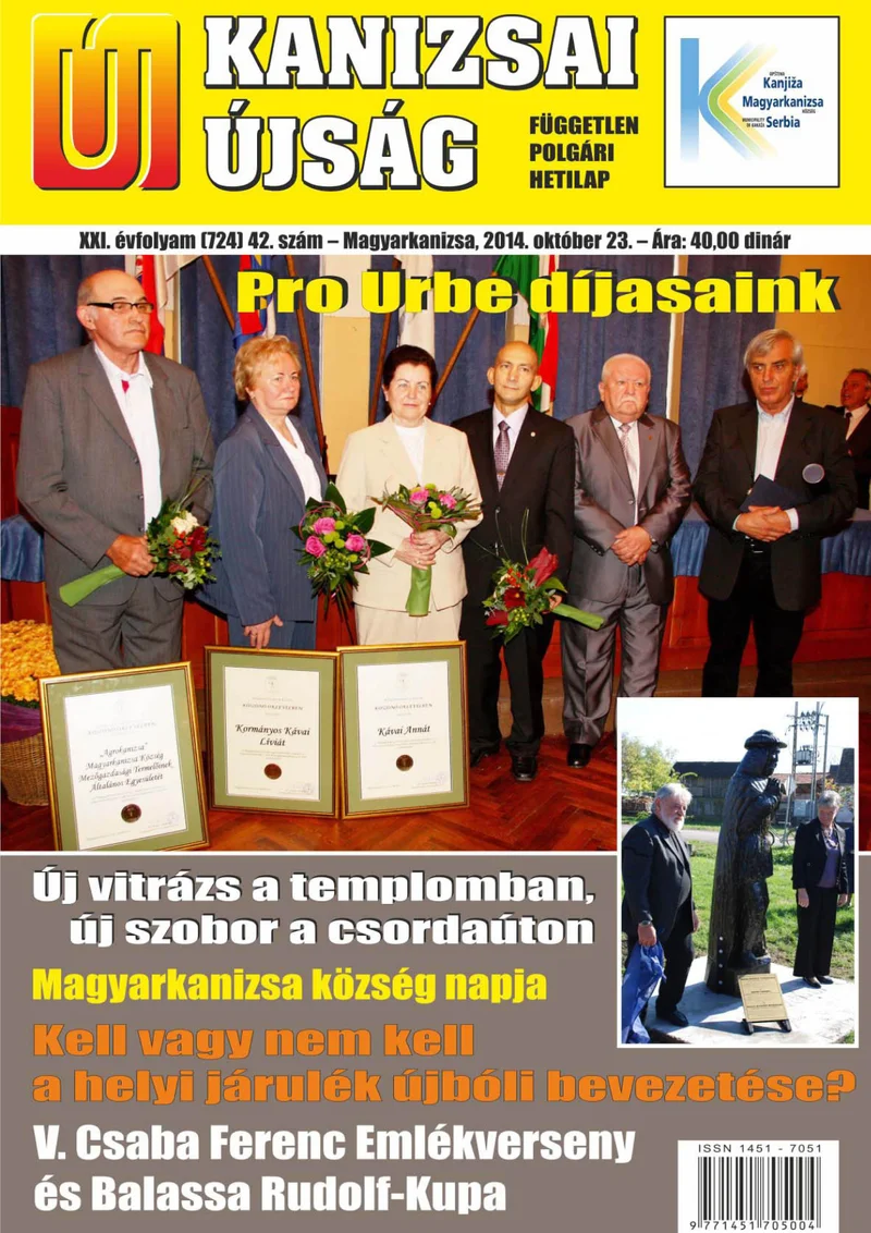 Új Kanizsai Újság, 21. évf. 2014. október 23. 42. sz.