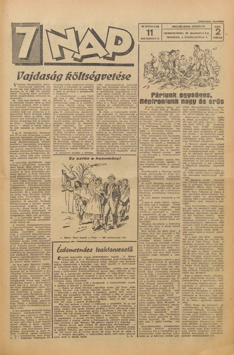 7 Nap, 4. évf. 1949. március 16. 11. sz. 1–4. oldal