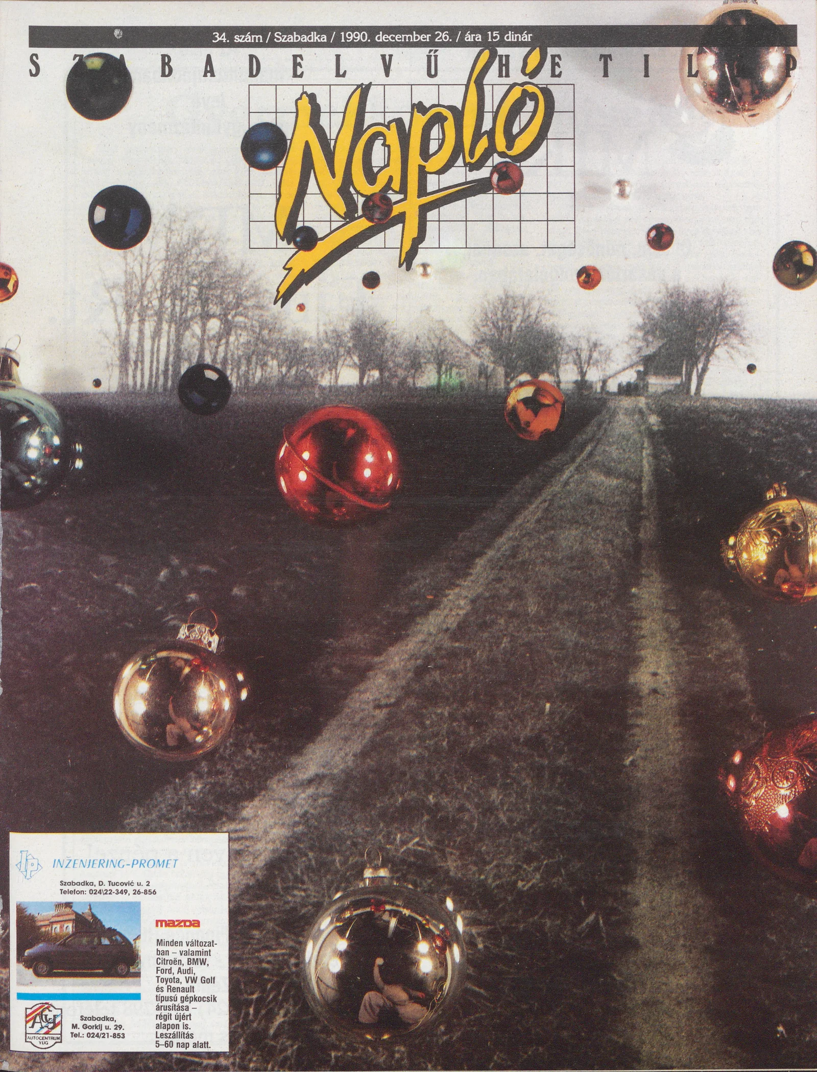 Napló - Szabadelvű hetilap, 1. évf. 1990. december 26. 34. sz.