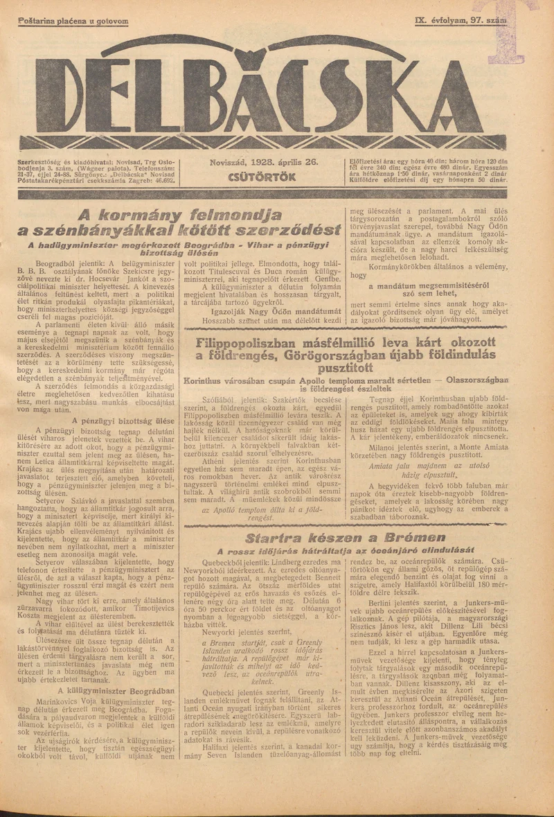 Délbácska  97. sz.