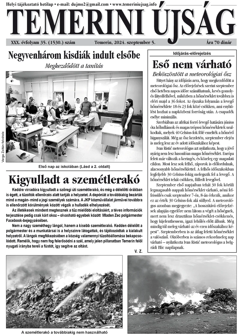 Temerini Újság, 30. évf. 2024. szeptember 5. 35. sz.