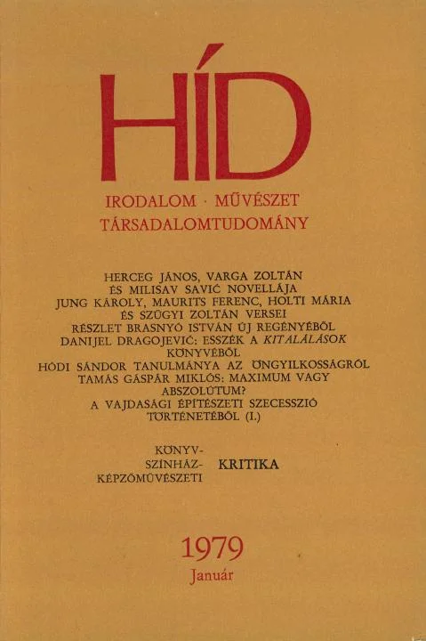 Híd, 43. évf. 1979. január. 1. sz. 1–132. oldal