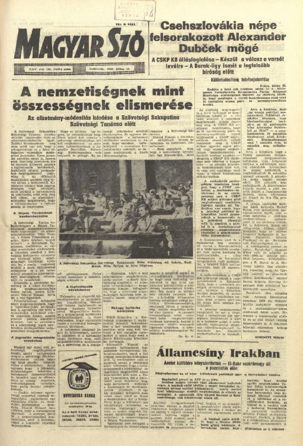 Magyar Szó, 25. évf. 1968. július 18. 196. sz. 1–16. oldal