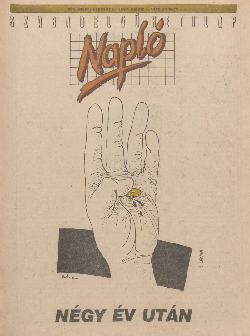 Napló - Szabadelvű hetilap, 5. évf. 1994. május 4. 209. sz.