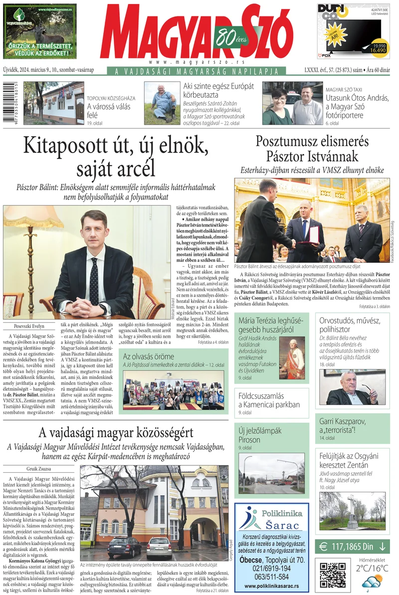 Magyar Szó, 81. évf. 2024. március 9. – 10. 57. sz. 1–32. oldal