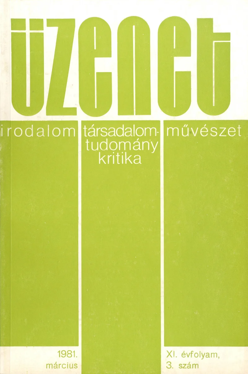 Üzenet, 11. évf. 1981. március. 3. sz. 75–144. oldal