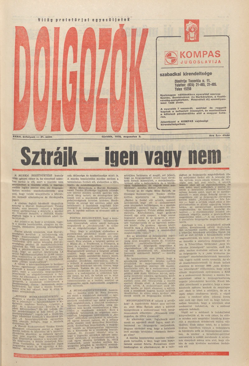 Dolgozók, 33. évf. 1979. augusztus 2. 31. sz.