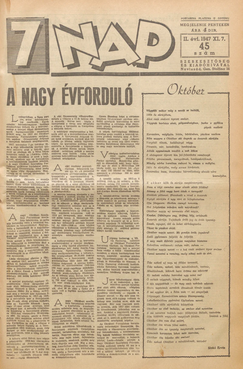 7 Nap, 2. évf. 1947. november 7. 45. sz. 1–10. oldal