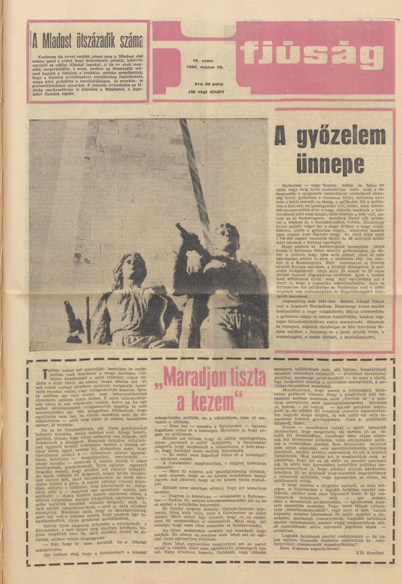 Ifjúság, 22. évf. 1966. május 12. 19. sz.