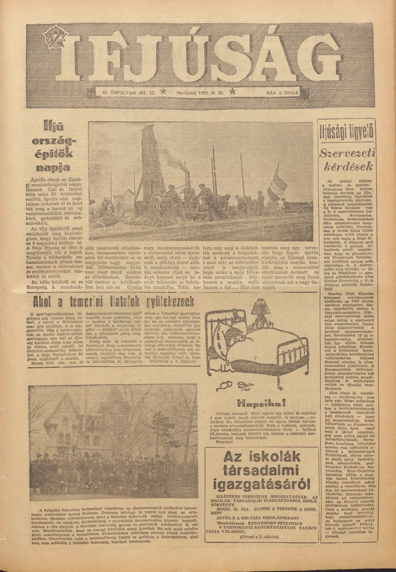 Ifjúság, 11. évf. 1955. március 26. 493. sz.