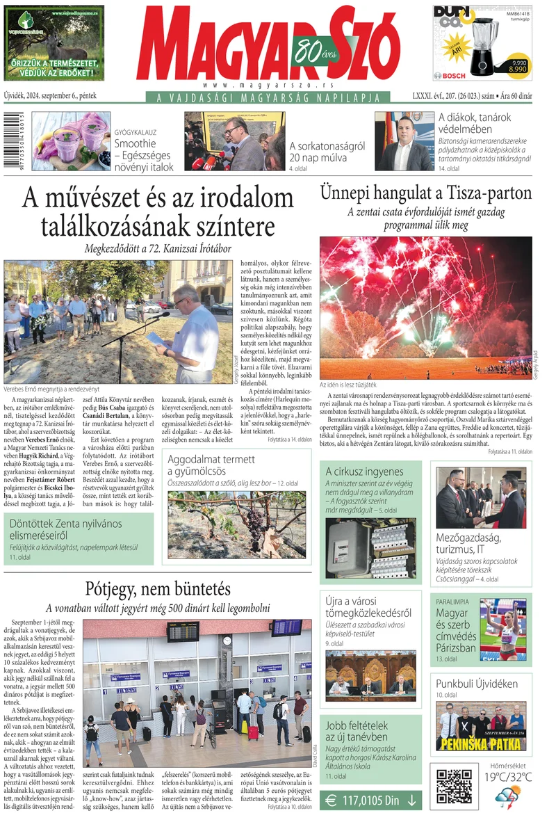 Magyar Szó, 81. évf. 2024. szeptember 6. 207. sz. 1–16. oldal