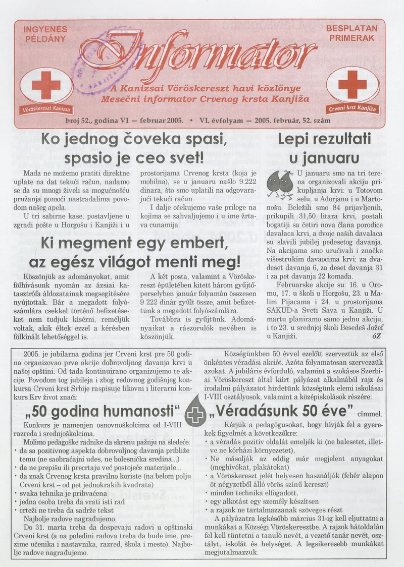 Informator, 6. évf. 2005. február 1. 52. sz.