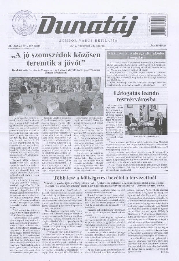 Dunatáj, 12. évf. 2010. november 24. 607. sz.