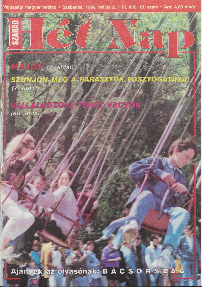 Szabad Hét Nap, 3. évf. 1996. május 2. 18. sz.