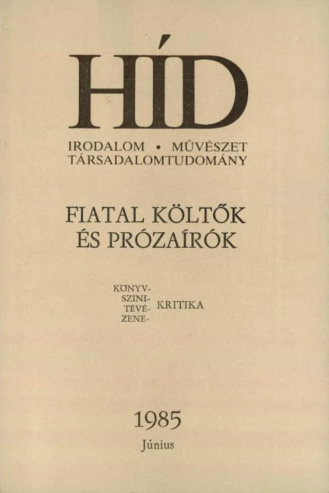 Híd, 49. évf. 1985. június. 6. sz. 787–918. oldal
