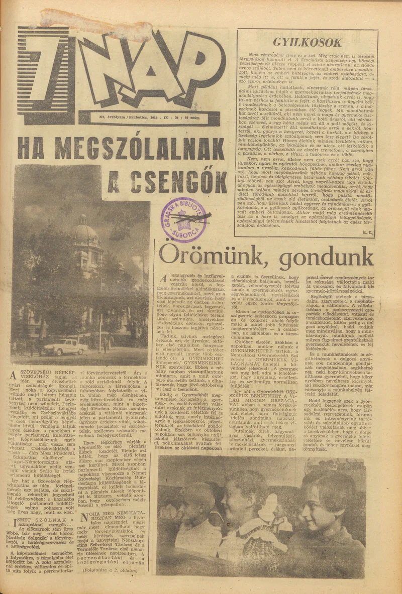 7 Nap, 11. évf. 1956. szeptember 30. 40. sz.