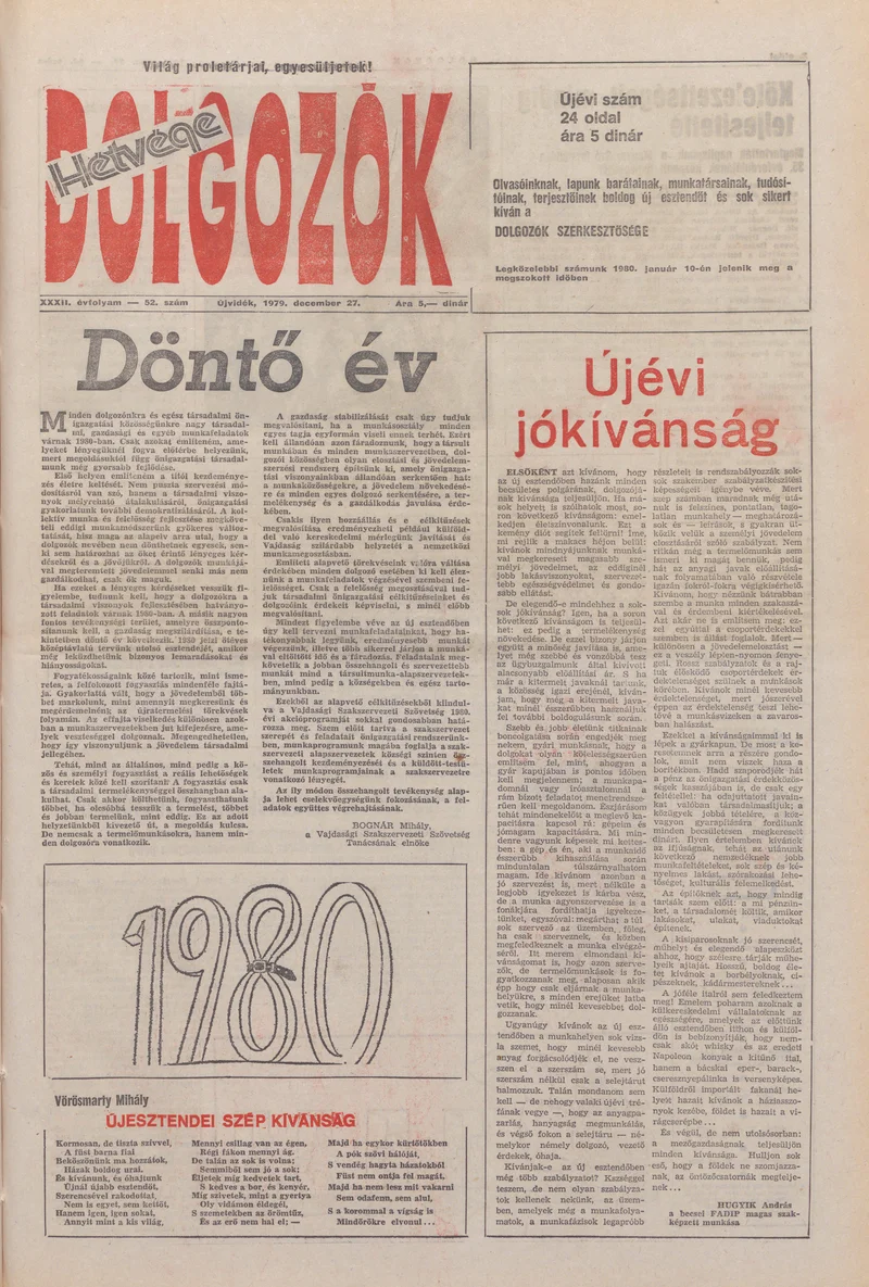 Dolgozók, 33. évf. 1979. december 27. 52. sz.