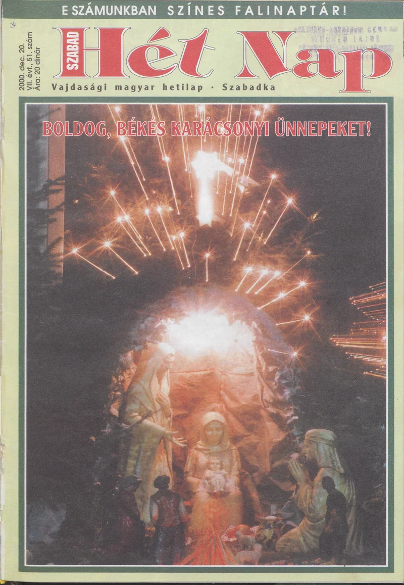 Szabad Hét Nap, 7. évf. 2000. december 20. 51. sz.