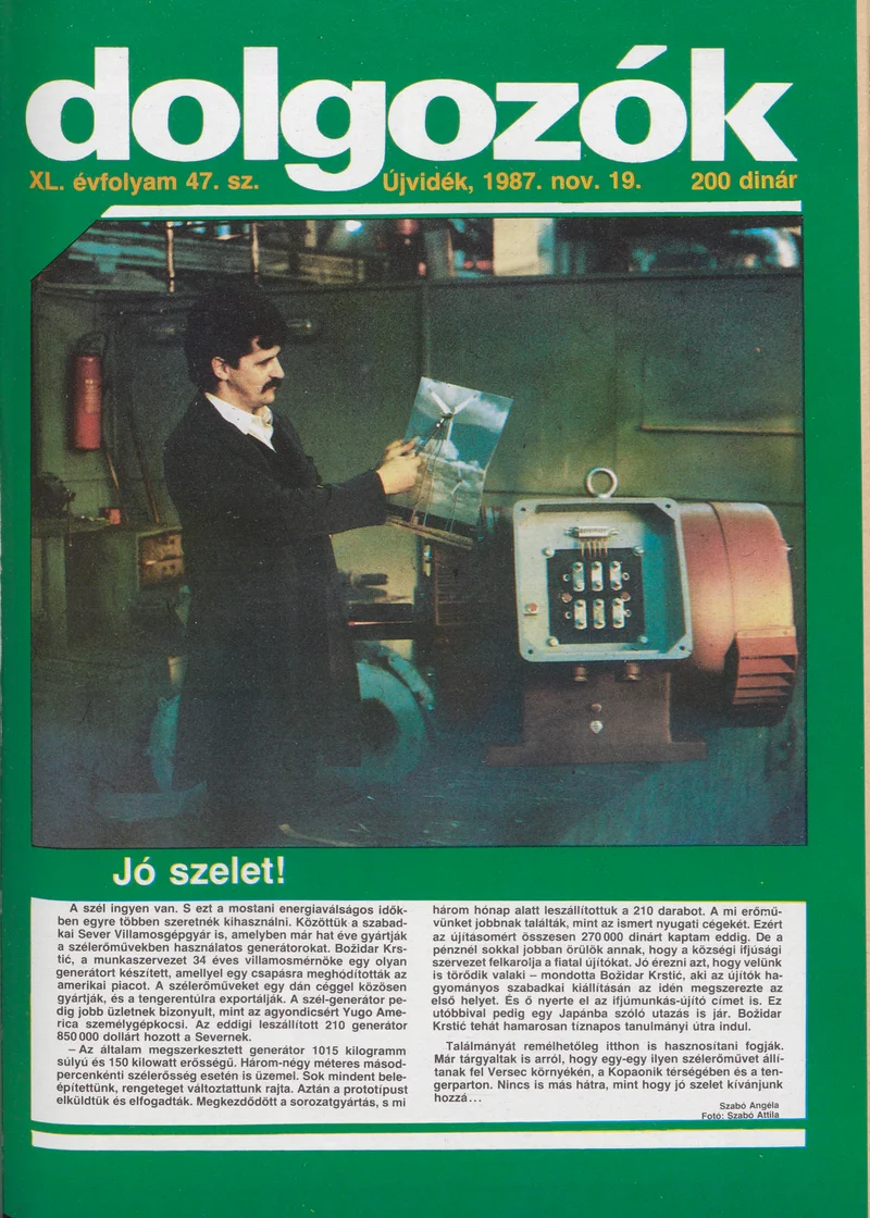 Dolgozók, 41. évf. 1987. november 19. 47. sz.