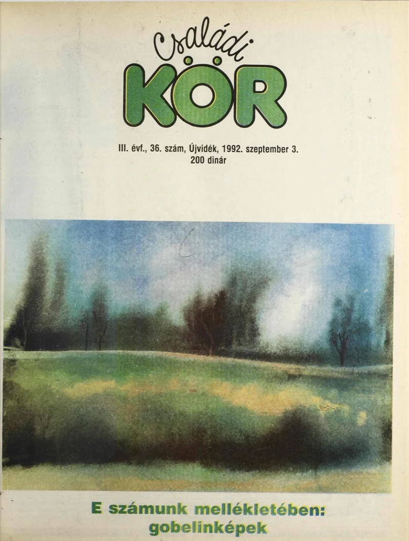 Családi Kör, 3. évf. 1992. szeptember 3. 36. sz.