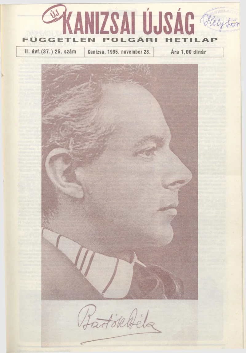 Új Kanizsai Újság, 2. évf. 1995. november 23. 25. sz.