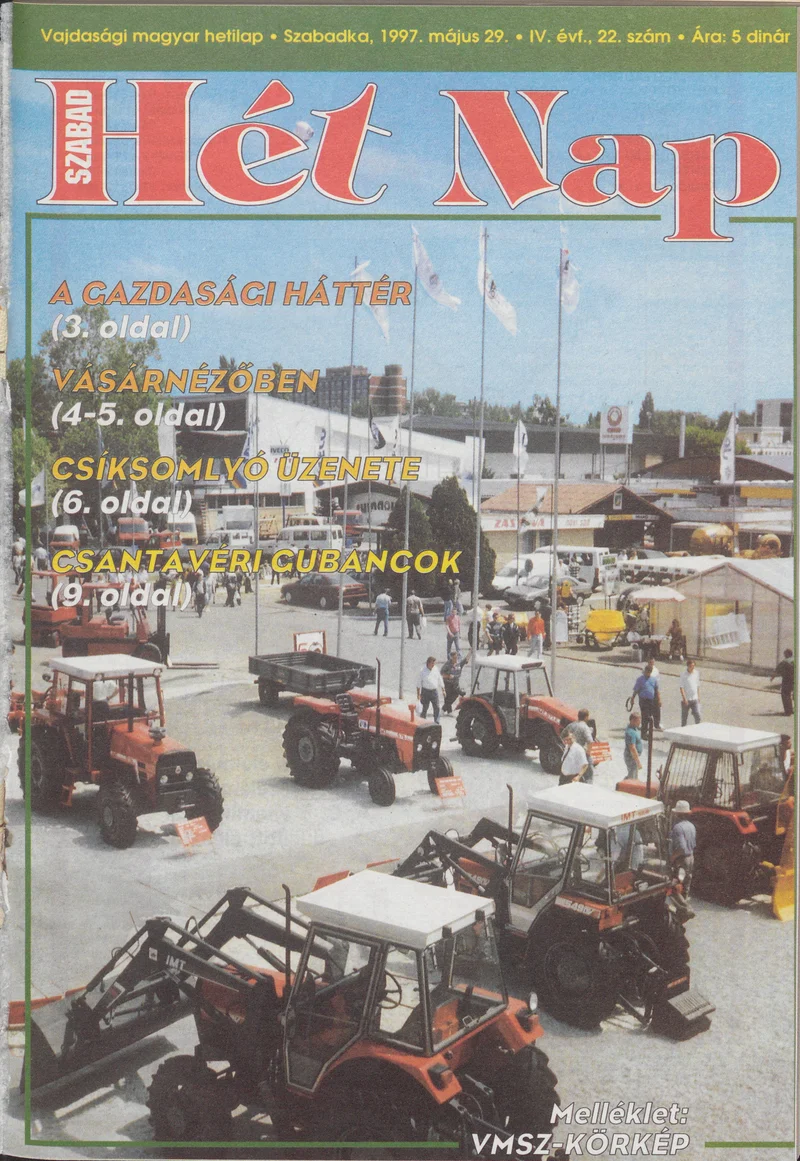 Szabad Hét Nap, 4. évf. 1997. május 29. 22. sz.