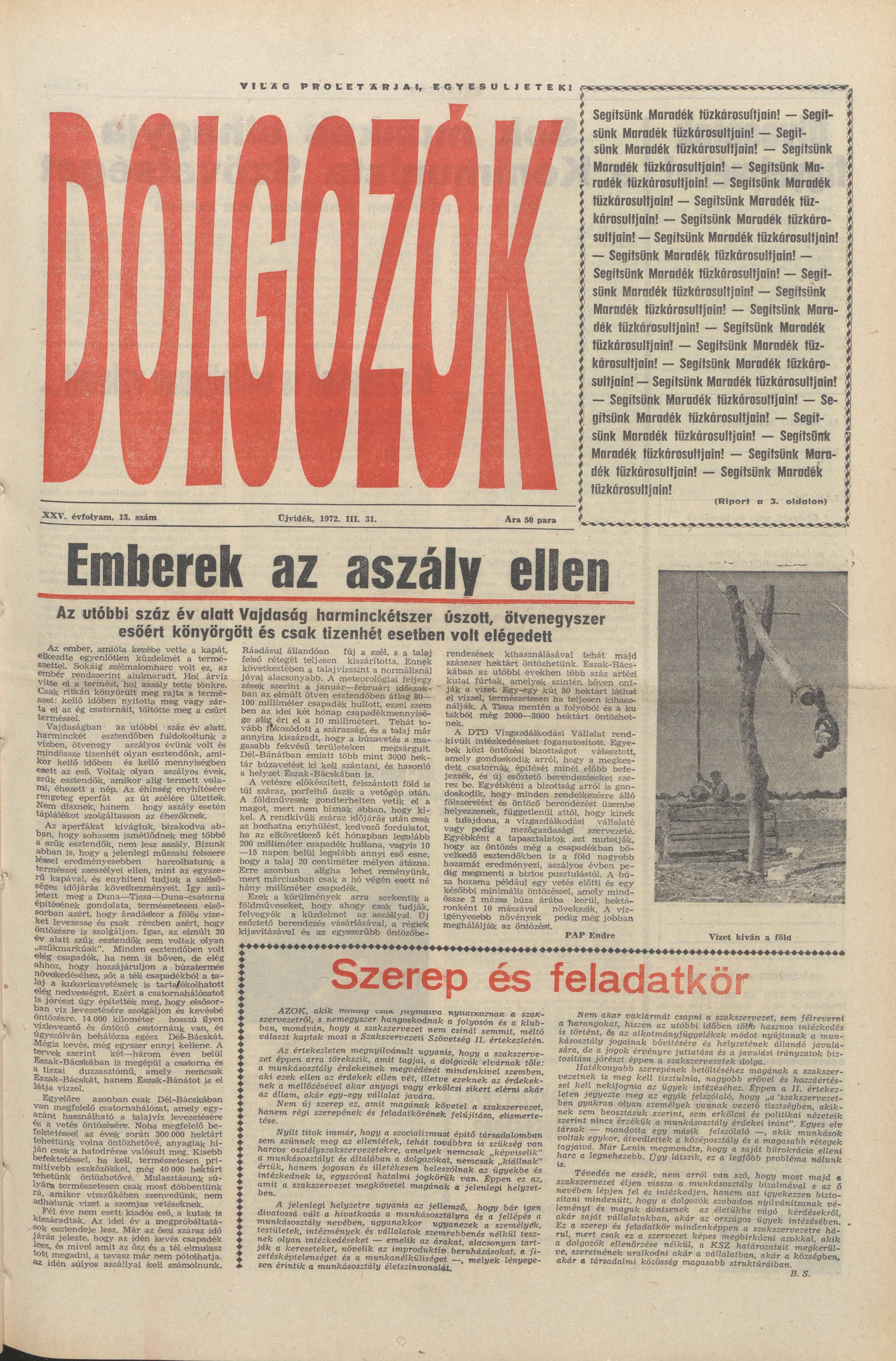 Dolgozók, 26. évf. 1972. március 31. 13. sz.