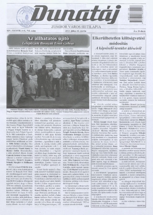 Dunatáj, 15. évf. 2013. július 10. 741. sz.