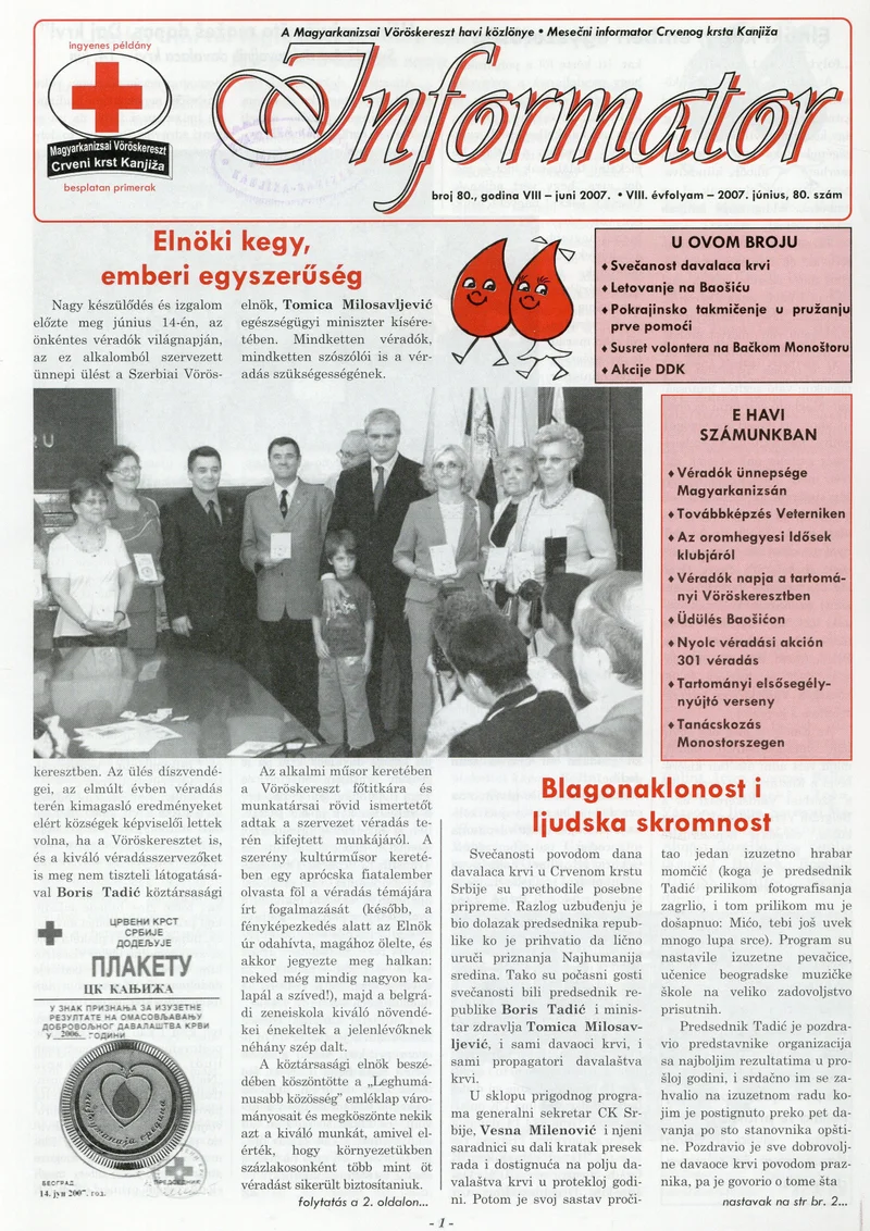Informator, 8. évf. 2007. június 1. 80. sz.