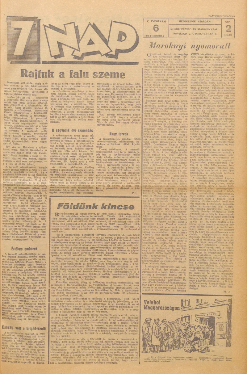 7 Nap, 5. évf. 1950. február 8. 6. sz. 1–4. oldal