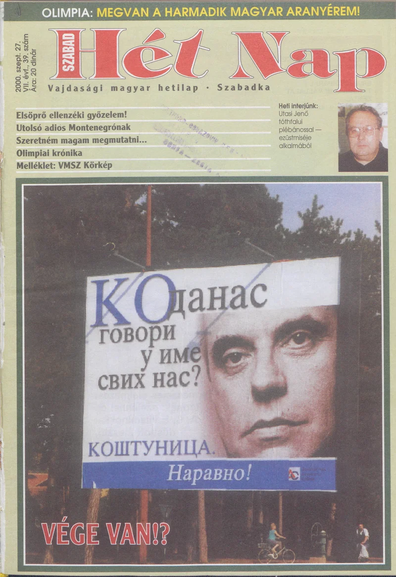 Szabad Hét Nap, 7. évf. 2000. szeptember 27. 39. sz.