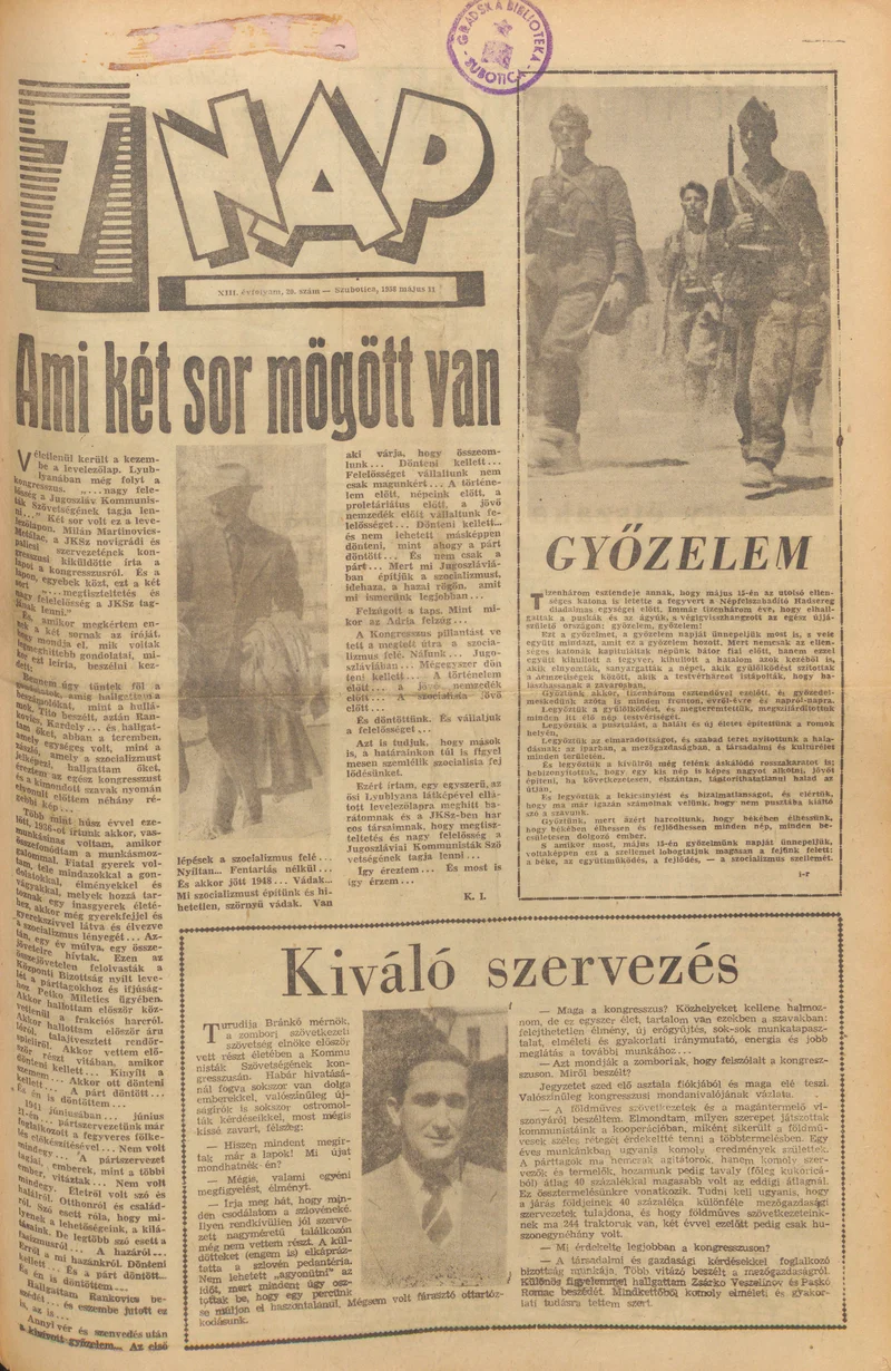 7 Nap, 13. évf. 1958. május 11. 20. sz.