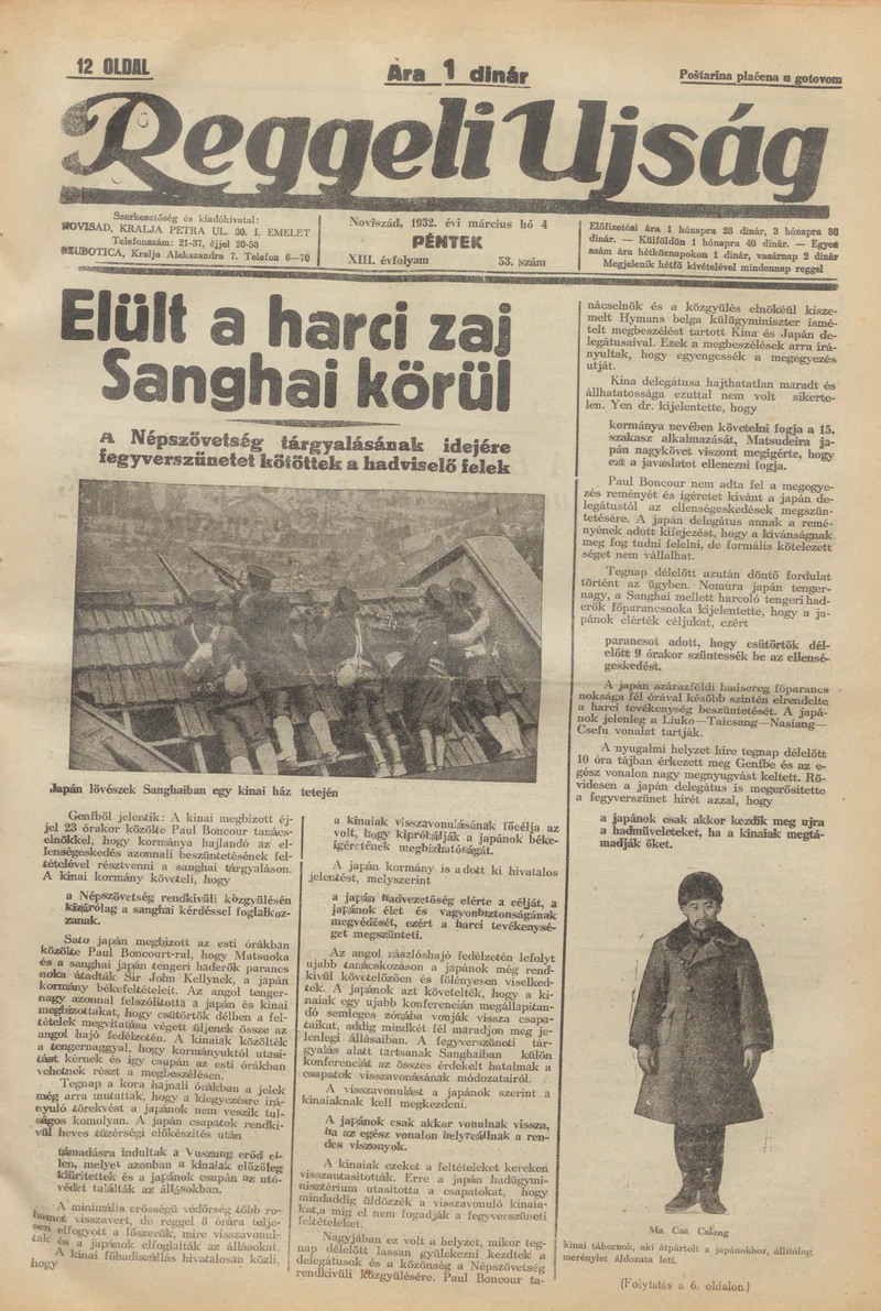 Reggeli Újság, 13. évf. 1932. március 4. 53. sz.