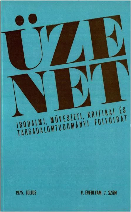 Üzenet, 5. évf. 1975. július. 7. sz. 439–528. oldal