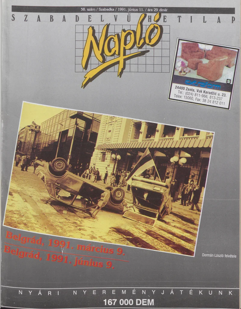 Napló - Szabadelvű hetilap, 2. évf. 1991. június 11. 58. sz.