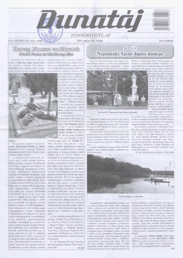 Dunatáj, 17. évf. 2015. május 20. 831. sz.