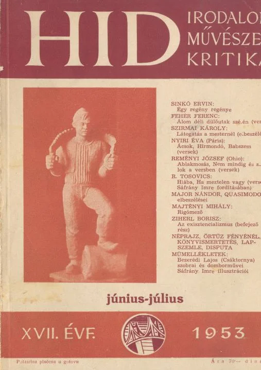Híd, 17. évf. 1953. június – július. 6–7. sz. 373–484. oldal
