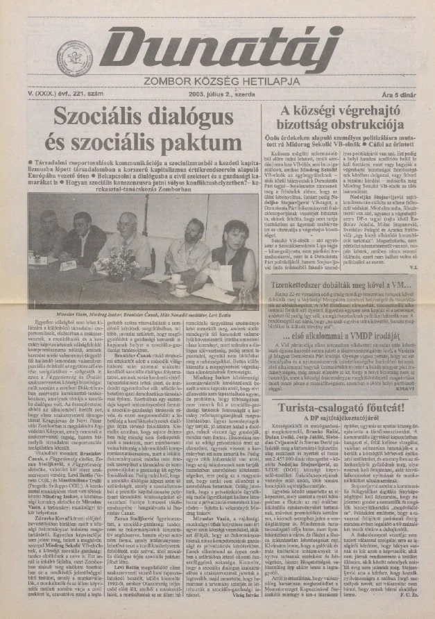 Dunatáj, 5. évf. 2003. július 2. 221. sz.